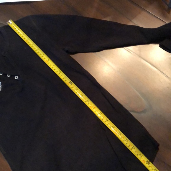 💔 Heartache Henley Crystal Heart embellished front and back long sleeve top - Picture 8 of 8